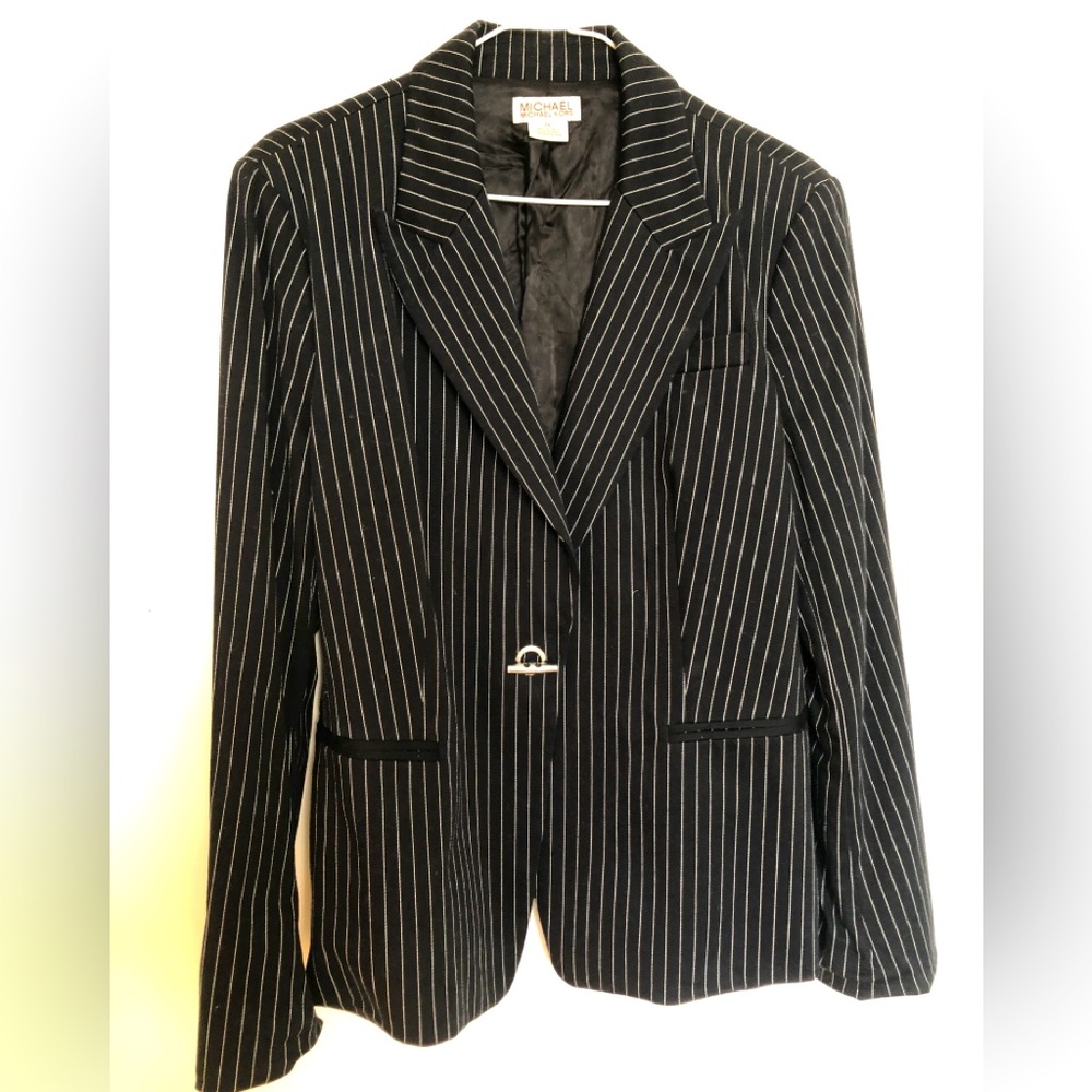 Micheal Kors Striped Black and White Jacket Womens Size 14
